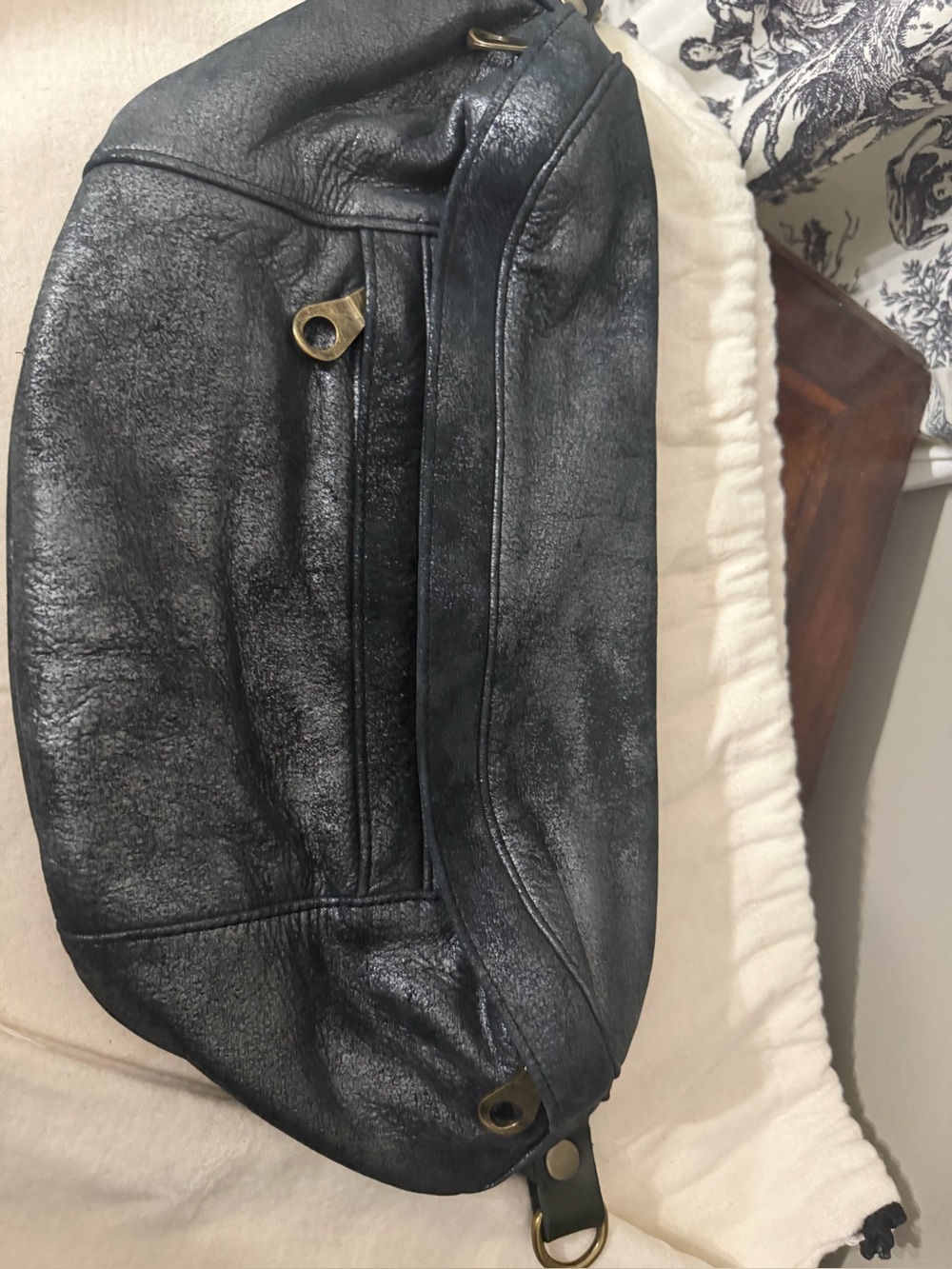 Parker Thatch distressed silver crossbody